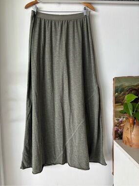 Tommy Bahamas Olive Green Maxi A-Line Skirt Size L